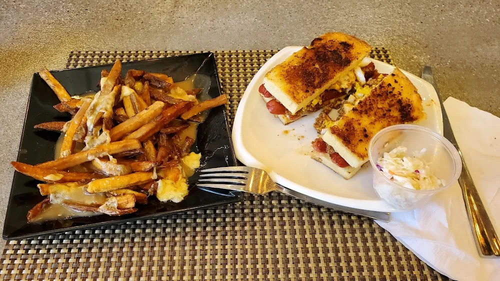 The Michigan Dog Grilled Cheese and Poutine